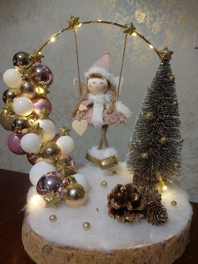 Decorazione Natalizia Angelo su Altalena