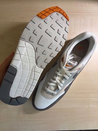 Nike Air Max 1 Gris/Naranja/Blanco