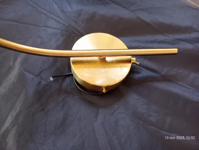 Lámpara aplique cristal y latón