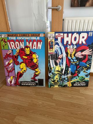 Cuadros Marvel: Iron Man y Thor