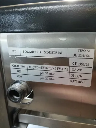 Cocina a gas alto rendimiento