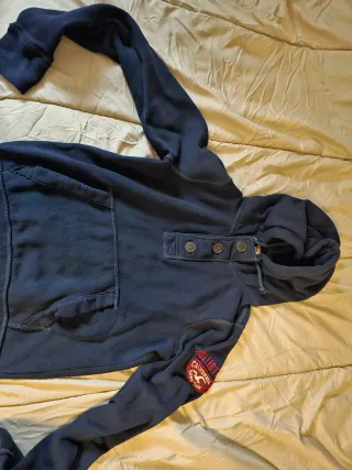 Sudadera Hollister Azul con Capucha