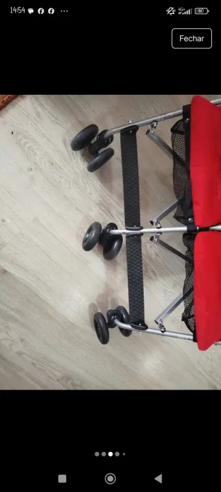 Carrinho de Bebê Duplo Maclaren Vermelho