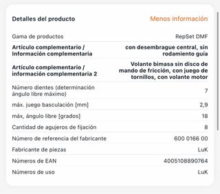 Kit Embrague bimasa LuK 600 0166 00 Opel Vauxhall