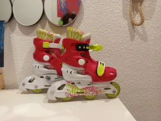 Patines en línea para niña, talla ajustable