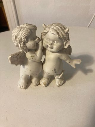 Statuetta angioletti in plastica