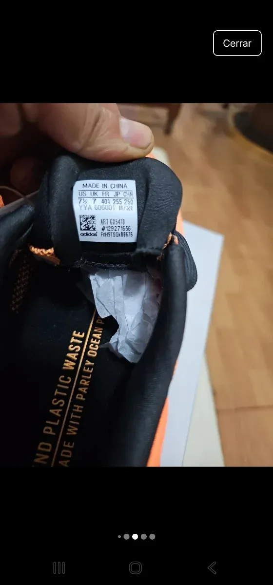 Zapatillas Adidas Naranja y Negro