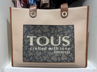 Bolso tote Tous beige y marrón
