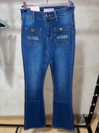 Pantalón Guess Bota Campana Push Up Azul