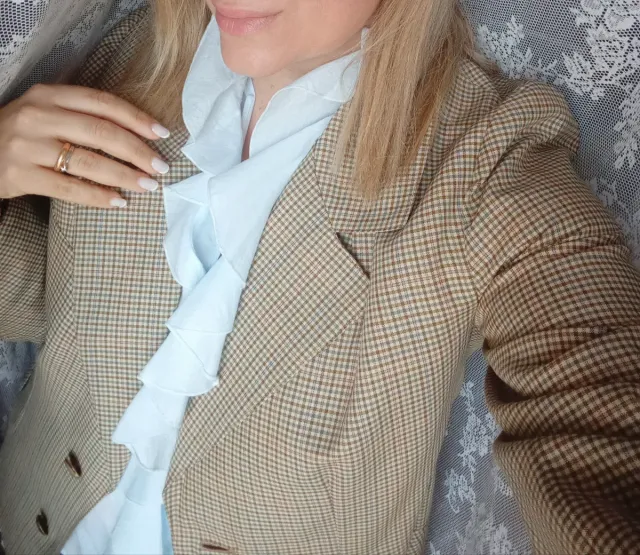 Blazer donna vintage a quadri