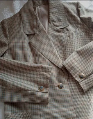 Blazer donna vintage a quadri