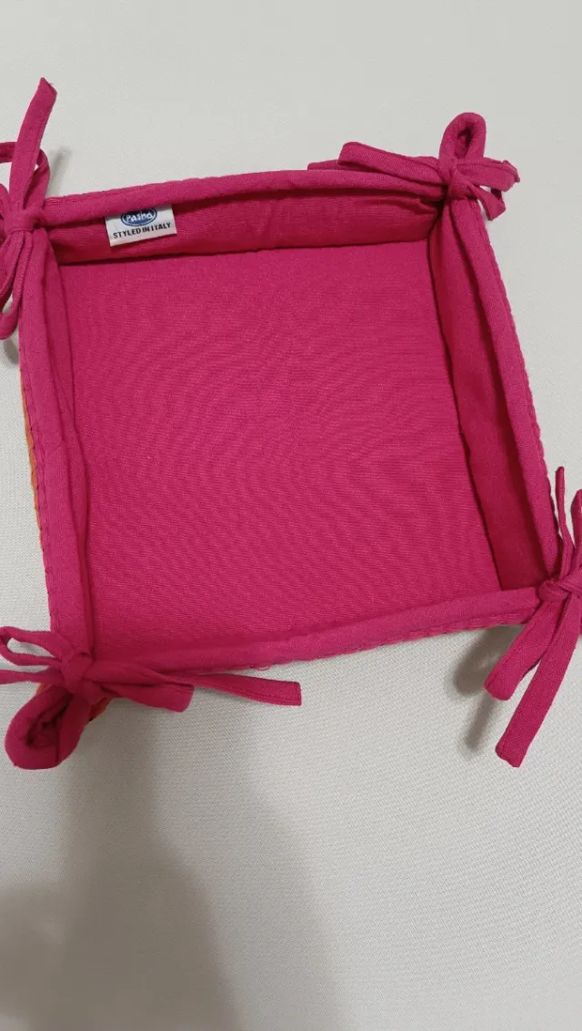 Portapane tessuto multicolore