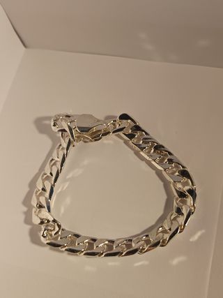 Reloj Hombre Blanco con Correa Plateada