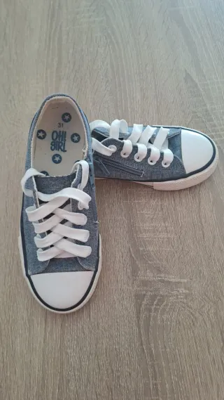 Zapatillas OH GIRL tela azul. Tallas 38 y 31