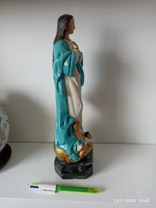Virgen Inmaculada Concepción Antigua 33cm grande