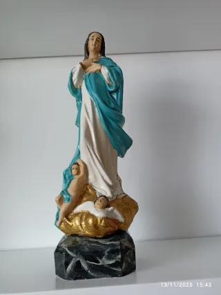 Virgen Inmaculada Concepción Antigua 33cm grande