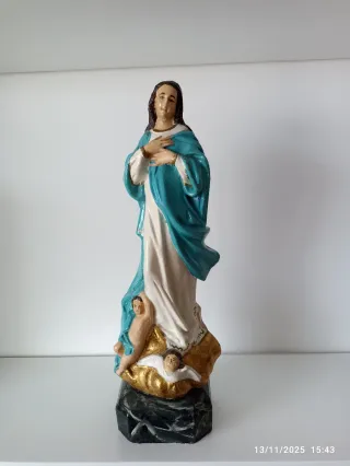 Virgen Inmaculada Concepción Antigua 33cm grande