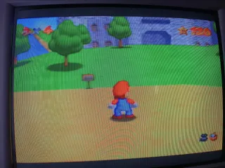 Nintendo 64 con 3 giochi e controller blu