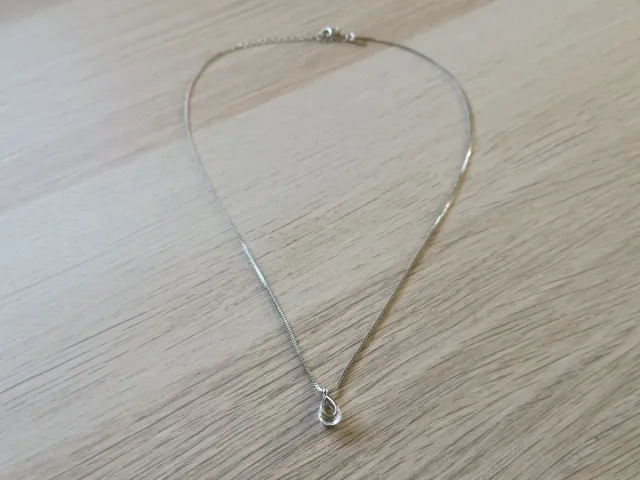 Collar Plata Minimalista con Brillante