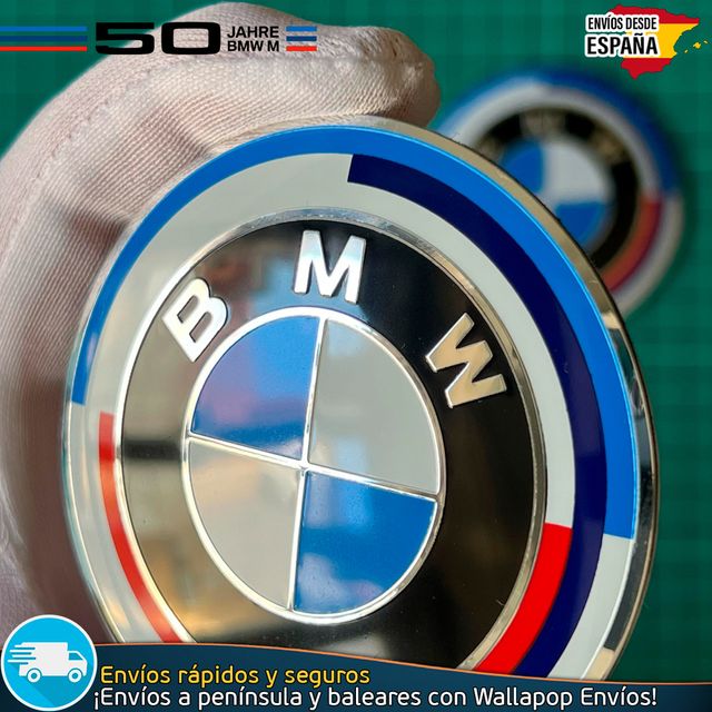 2 Emblemas BMW 70mm Adhesivo Aluminio Coche y Moto