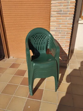 Set 6 Sillas Jardín Plástico Verde