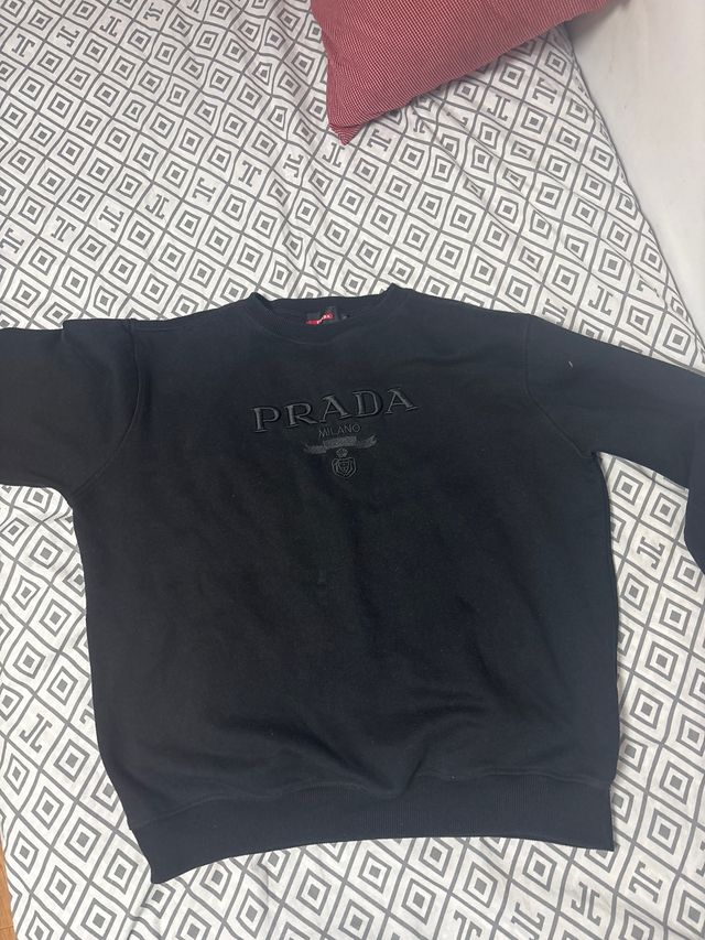 Sudadera Prada Negra Logo