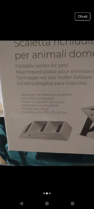 Scaletta per cani beige