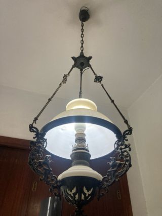Lámpara antigua hierro forjado