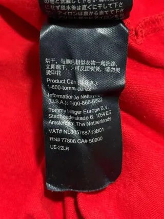 T-shirt Tommy Hilfiger Uomo Tg M Rossa