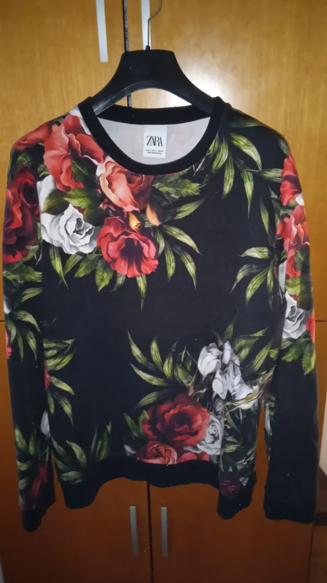 Jersey Zara estampado flores Talla M