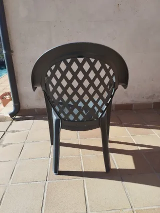 2 Sillas de Jardín Grises Grandes