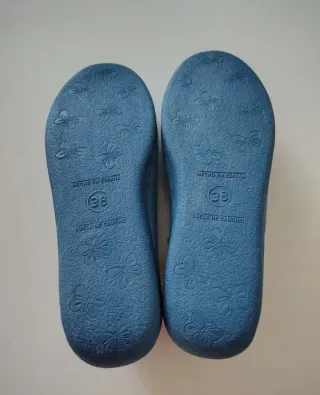 Zapatillas azul y leopardo mujer talla 38