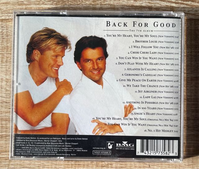 CD Modern Talking - Back For Good 1998