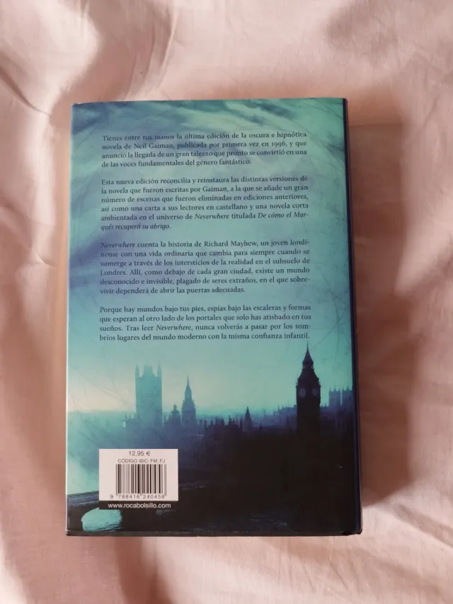 Libro Neverwhere de Neil Gaiman