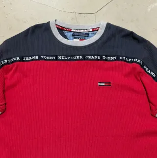 Tommy Hilfiger T-shirt Vintage Uomo Rossa Tg S