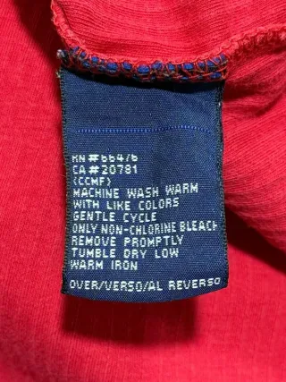 Tommy Hilfiger T-shirt Vintage Uomo Rossa Tg S