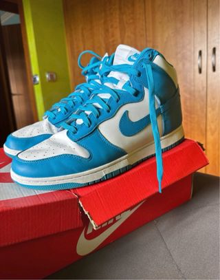 Nike Dunk High Retro Azul Blanco