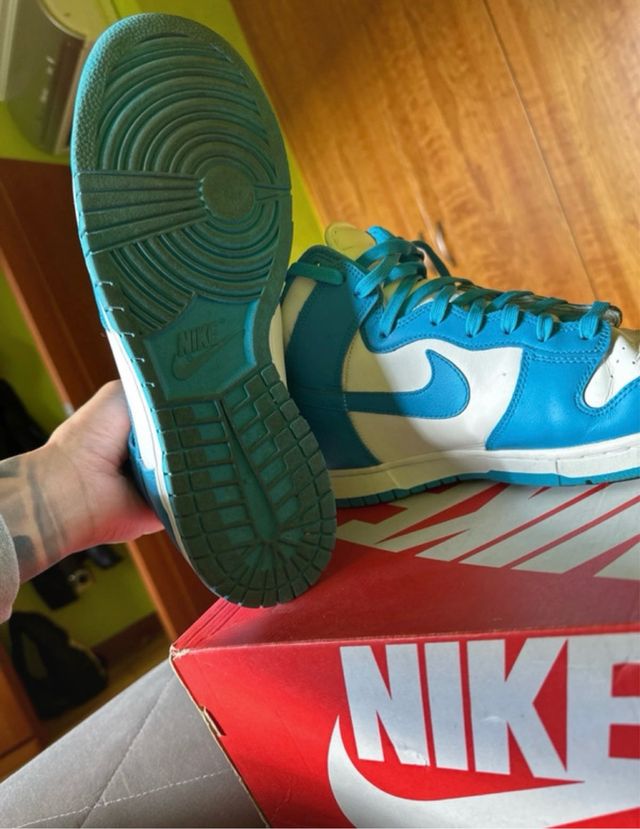 Nike Dunk High Retro Azul Blanco