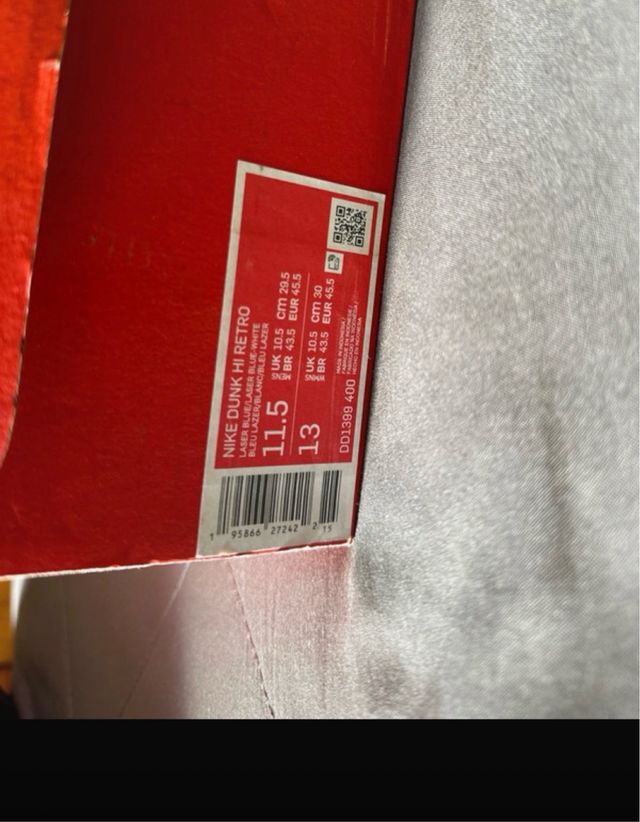 Nike Dunk High Retro Azul Blanco