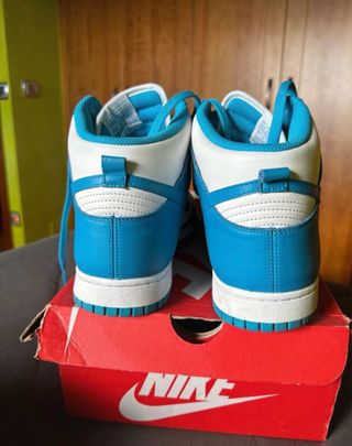 Nike Dunk High Retro Azul Blanco