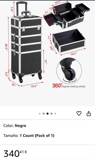 Maletín de maquillaje con ruedas