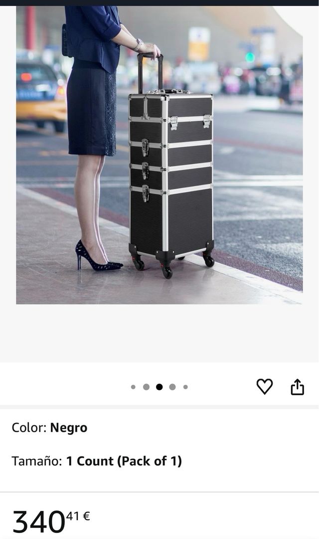 Maletín de maquillaje con ruedas