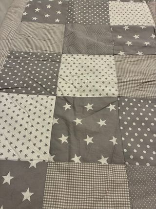 Alfombra Manta Bebé Estrellas Gris