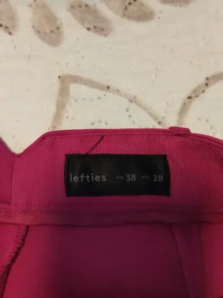 Pantalón fucsia de pinza mujer