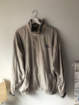Chaqueta Adidas Vintage Beige y Azul