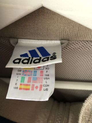 Chaqueta Adidas Vintage Beige y Azul