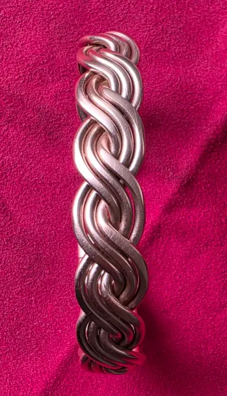 Pulsera Cobre Trenzado Hombre