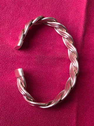 Pulsera Cobre Trenzado Hombre