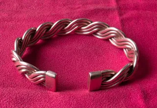 Pulsera Cobre Trenzado Hombre