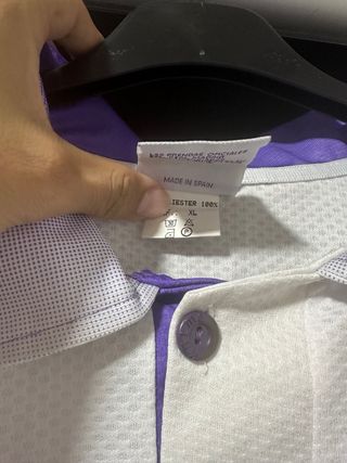 Camiseta Retro Real Madrid Kelme Blanca Morada